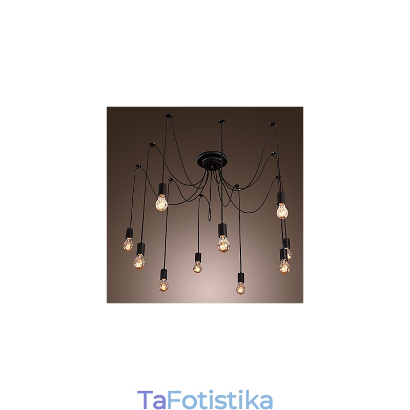 Περιλαμβάνονται λαμπτήρες Vintage σχεδιασμού πολυελαίου Living 10 Lights Κρεμαστό φως