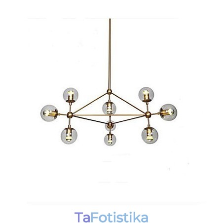 Golden Beans Chandelier 10 Light with Glass Shade Golden Beans Chandelier 10 Light with Glass Shade