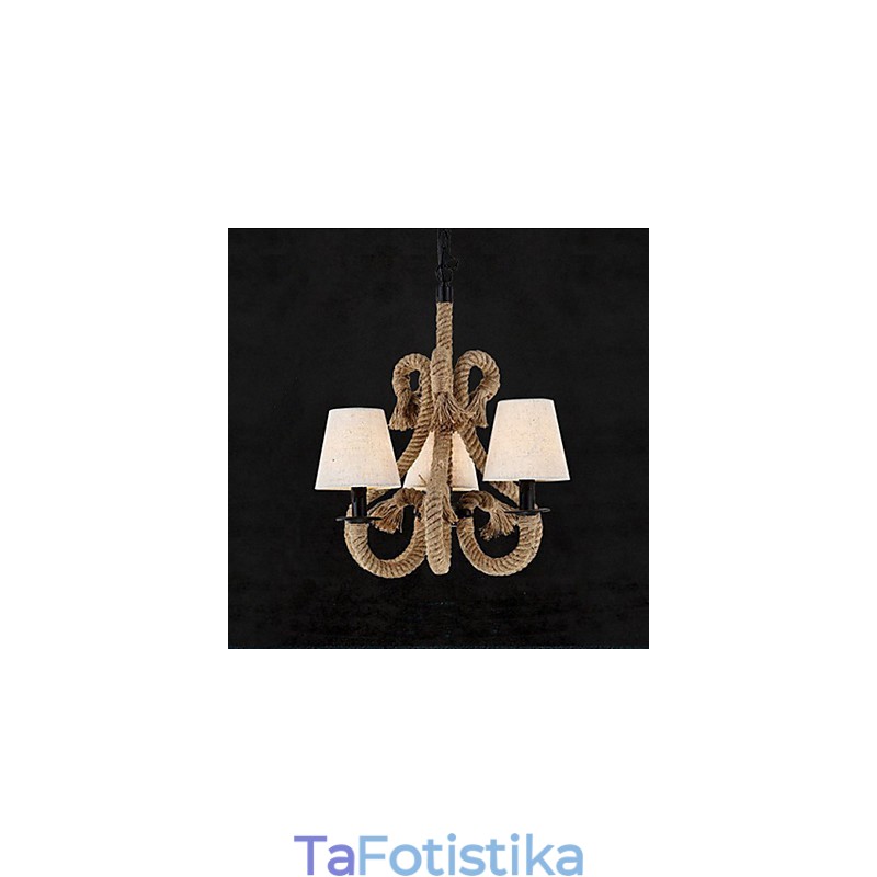 Ρετρό μινιμαλιστικός δημιουργικός πολυέλαιος με σχοινί