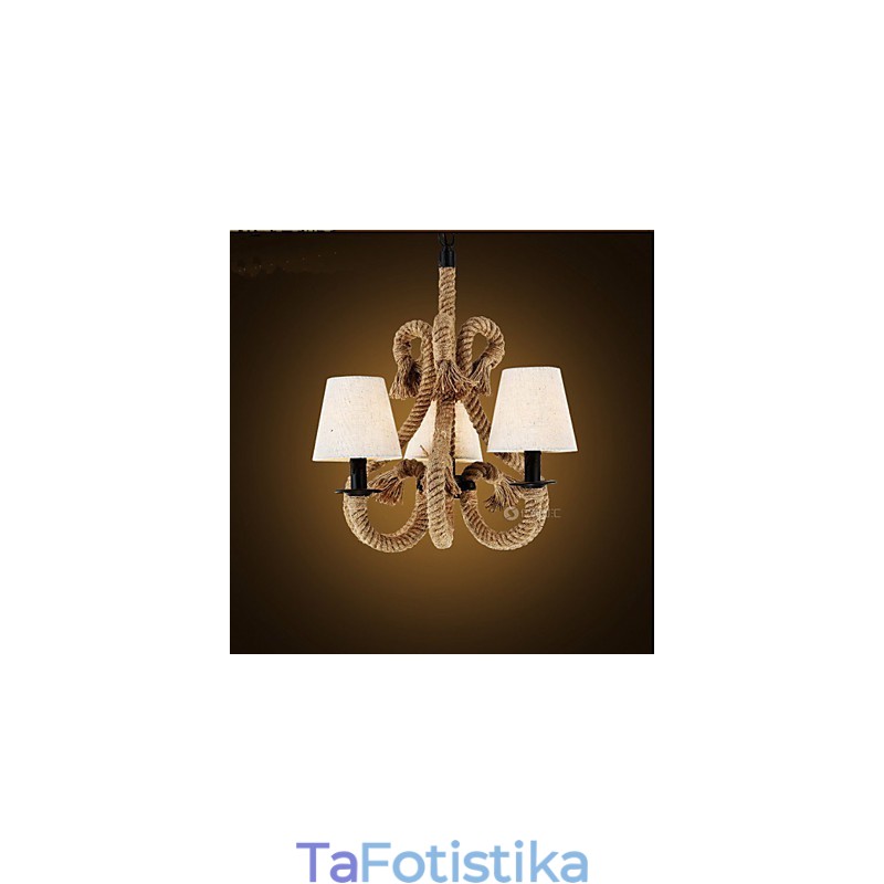 Ρετρό μινιμαλιστικός δημιουργικός πολυέλαιος με σχοινί