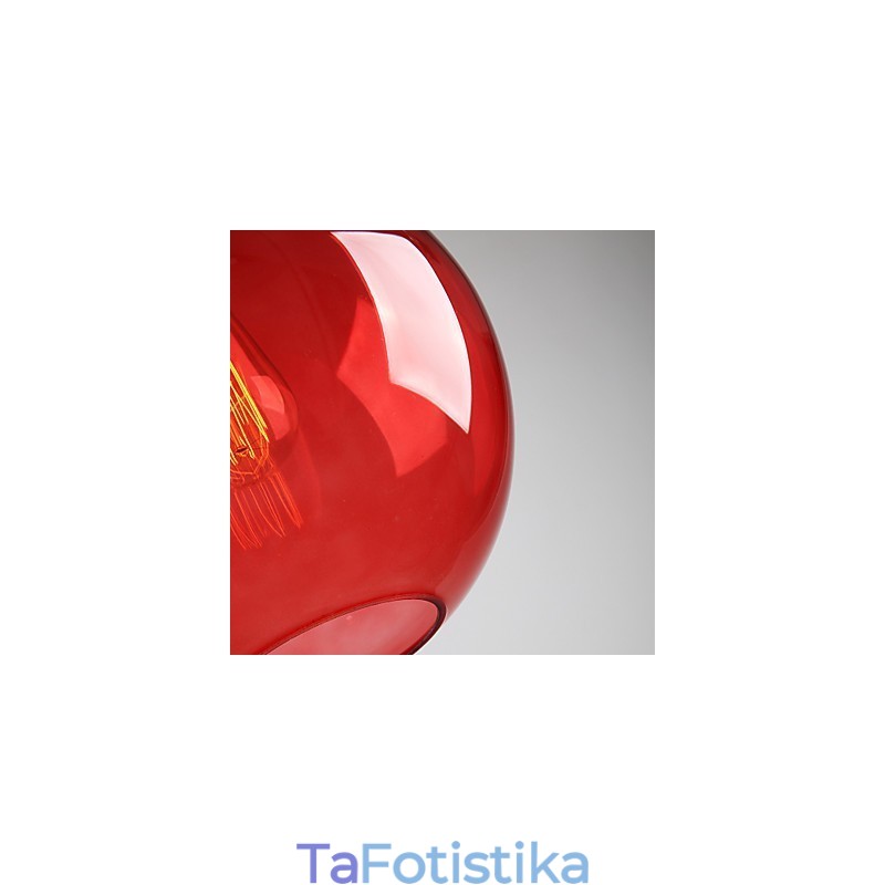 Μοντέρνο γυάλινο κρεμαστό φωτιστικό σε στρογγυλό σχέδιο κόκκινων φυσαλίδων
