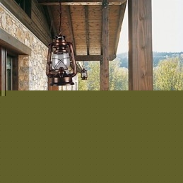 Φανάρι Country Lantern Mini Style Μπρούτζινο Κρεμαστό Φωτιστικό