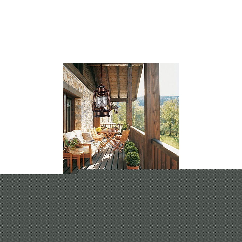 Φανάρι Country Lantern Mini Style Μπρούτζινο Κρεμαστό Φωτιστικό