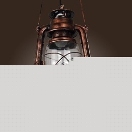 Φανάρι Country Lantern Mini Style Μπρούτζινο Κρεμαστό Φωτιστικό