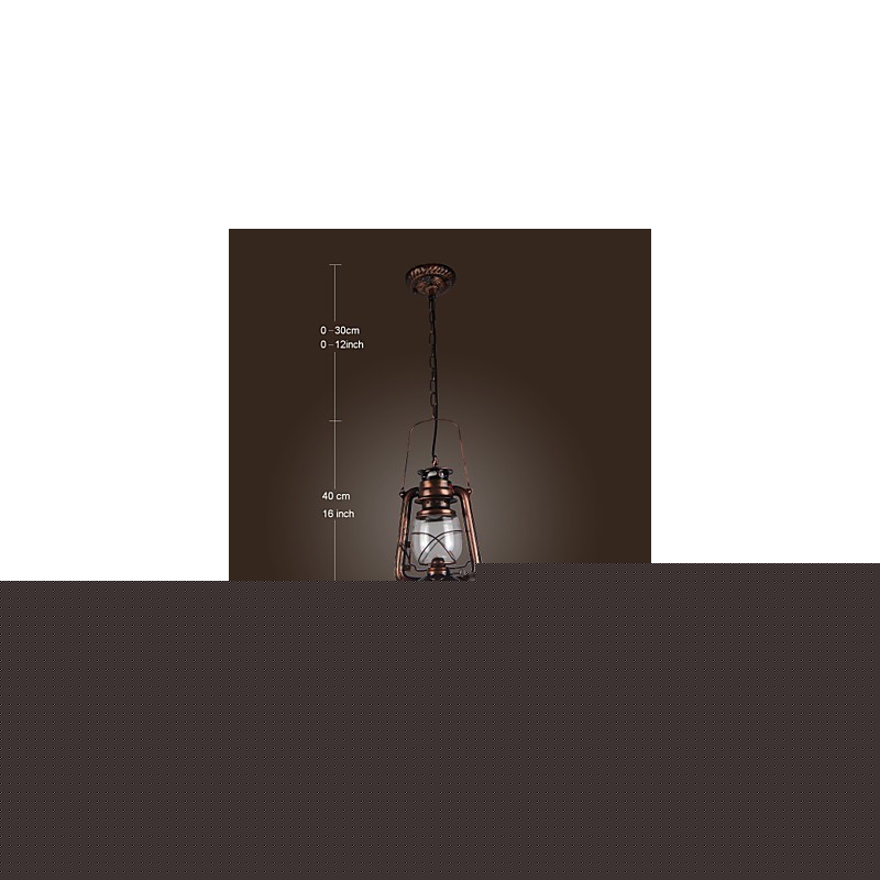 Φανάρι Country Lantern Mini Style Μπρούτζινο Κρεμαστό Φωτιστικό