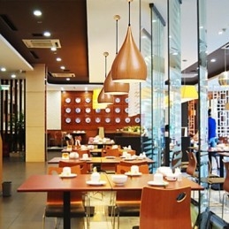 Κρεμαστά φωτιστικά καφέ Retro Pendant Light Wood Grain Metal