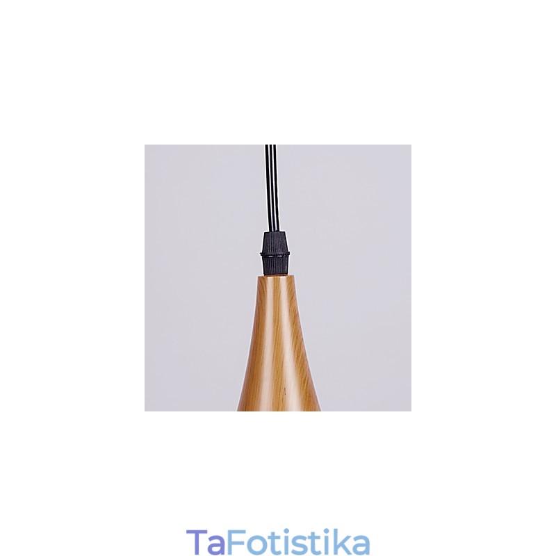 Κρεμαστά φωτιστικά καφέ Retro Pendant Light Wood Grain Metal