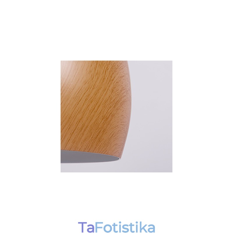 Κρεμαστά φωτιστικά καφέ Retro Pendant Light Wood Grain Metal