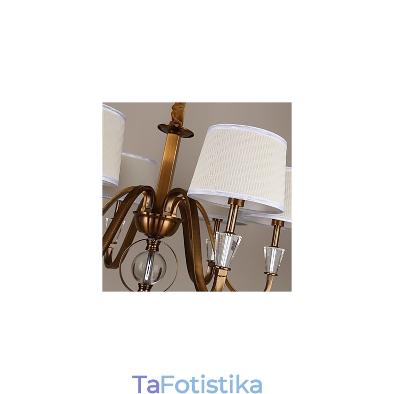 Πολυέλαιος από επιμεταλλωμένο μεταλλικό στυλ Rustic Lodge Vintage Crystal Mini Style