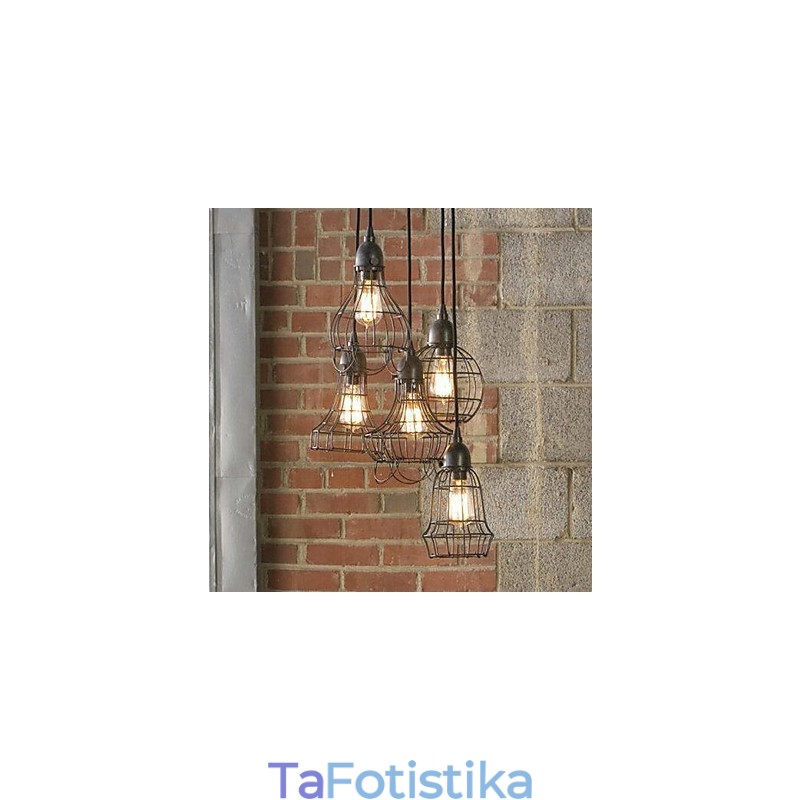 Country Mini Style Painting Μεταλλικός Πολυέλαιος