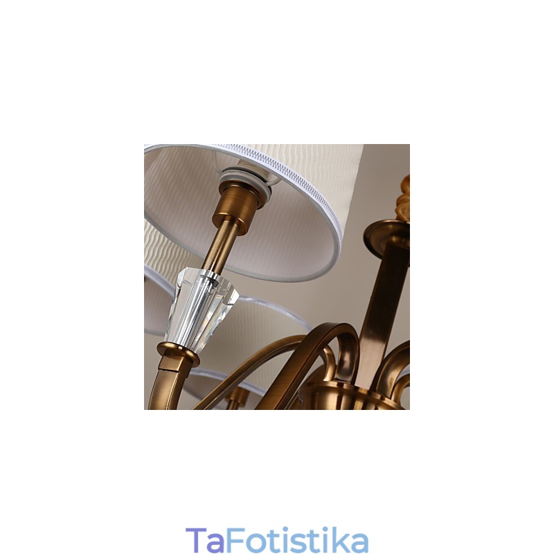 Πολυέλαιος από επιμεταλλωμένο μεταλλικό στυλ Rustic Lodge Vintage Crystal Mini Style