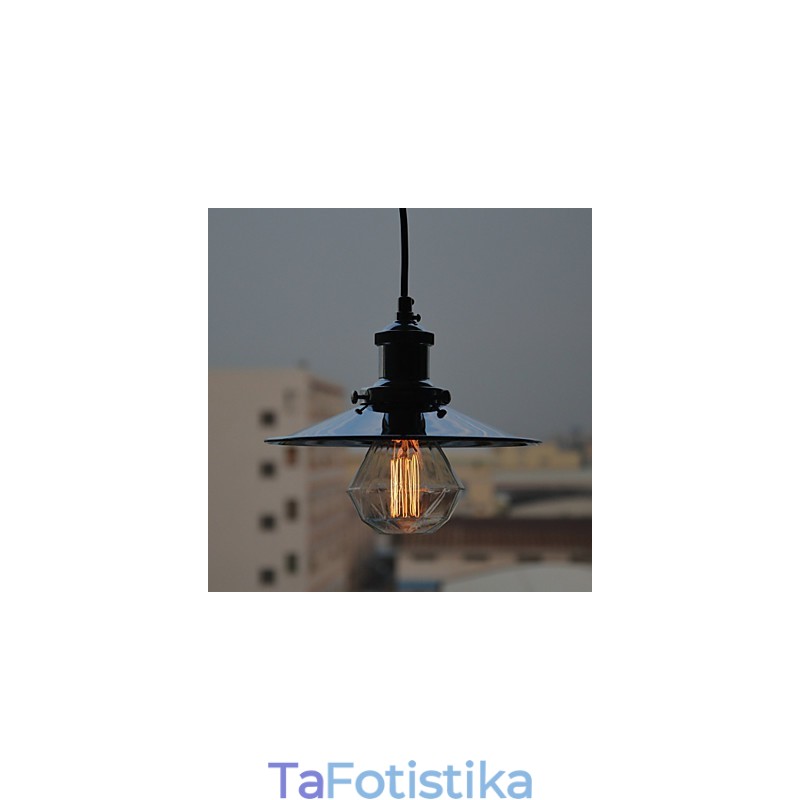 Φωτιστικό κρεμαστό μεταλλικό Country Chrome
