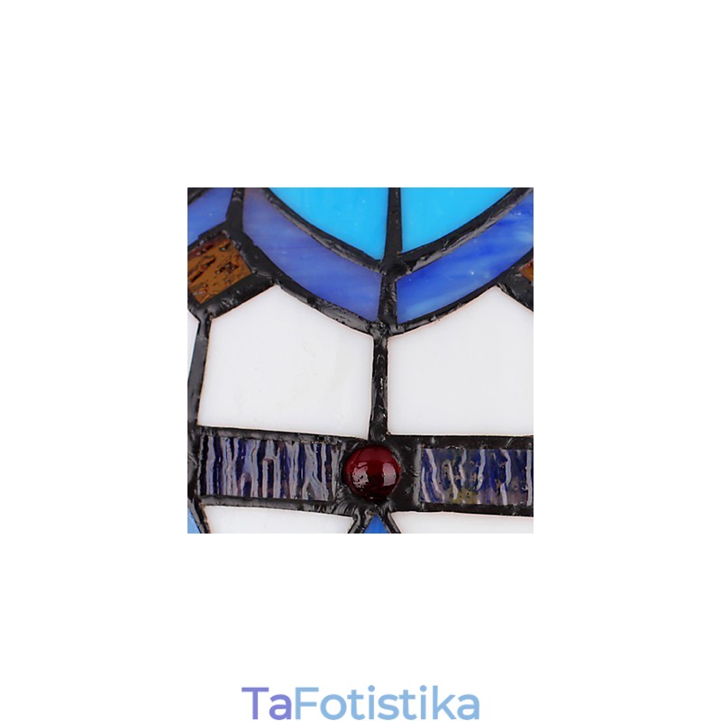 European Rural Creative Arts Πολυέλαιος από βιτρό που αποκαθιστά το φως λαμπτήρων αρχαίων τρόπων