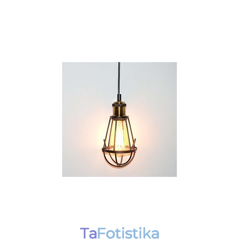 Φωτιστικό LOFT Vintage κρεμαστό Φωτιστικό Edison Light Balck Σιδερένιο μεταλλικό κλουβί αμπαζούρ Φωτιστικό αποθήκης στυλ