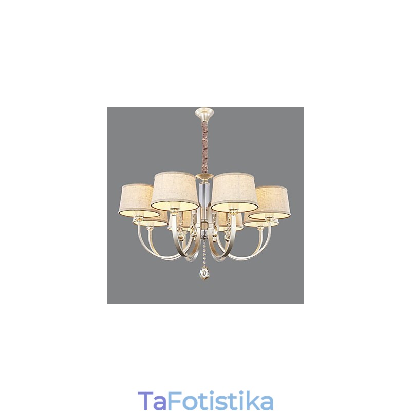 Country Crystal Silver Metal Πολυέλαιος