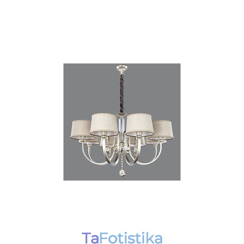 Country Crystal Silver Metal Πολυέλαιος