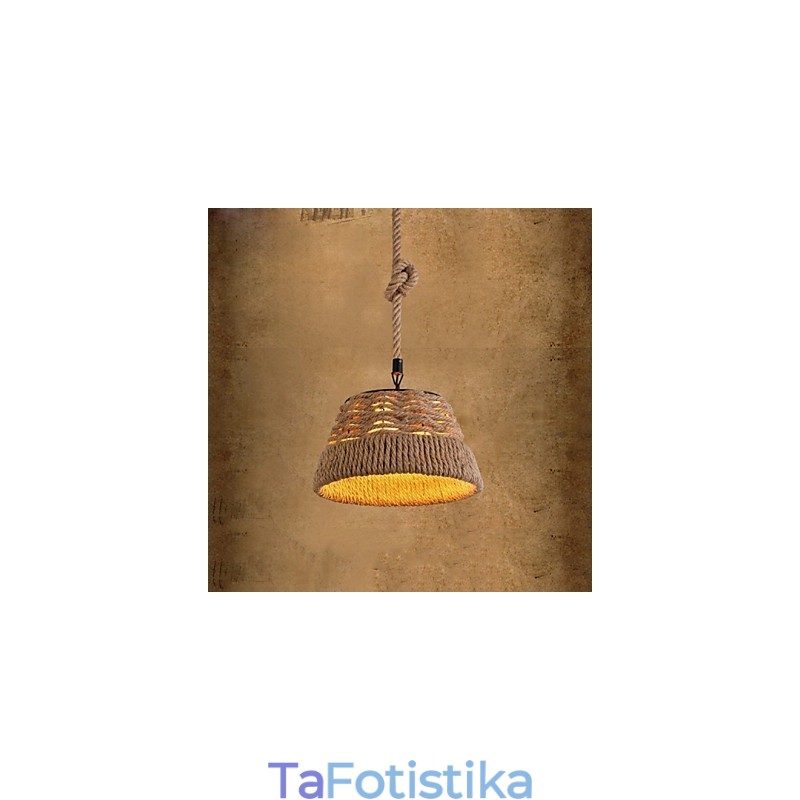 Λαμπτήρας πολυελαίου Loft Industrial Wind Creative Nordic Hemp Rope Meals