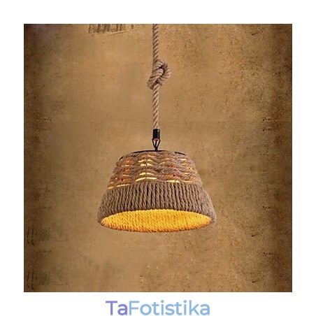 Λαμπτήρας πολυελαίου Loft Industrial Wind Creative Nordic Hemp Rope Meals Λαμπτήρας πολυελαίου Loft Industrial Wind Creative Nordic Hemp Rope Meals