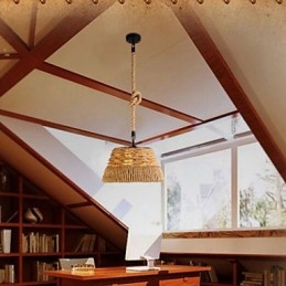 Λαμπτήρας πολυελαίου Loft Industrial Wind Creative Nordic Hemp Rope Meals
