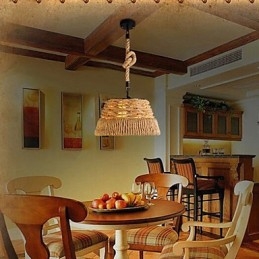 Λαμπτήρας πολυελαίου Loft Industrial Wind Creative Nordic Hemp Rope Meals