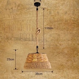 Λαμπτήρας πολυελαίου Loft Industrial Wind Creative Nordic Hemp Rope Meals