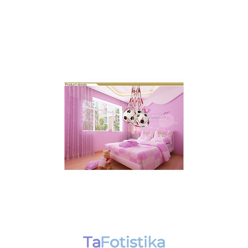 Παιδικό Ποδόσφαιρο Μοντέρνο Μινιμαλιστικό Κρεμαστό Φωτιστικό Αγόρι Φωτάκια 3 Φωτιστικά