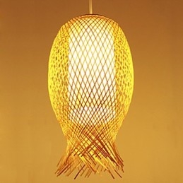 Μοντέρνο Teahouse Bamboo Weaving Bamboo Διακόσμηση Droplight φωτιστικό