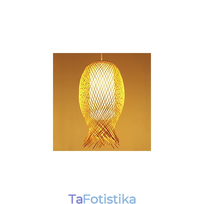 Μοντέρνο Teahouse Bamboo Weaving Bamboo Διακόσμηση Droplight φωτιστικό
