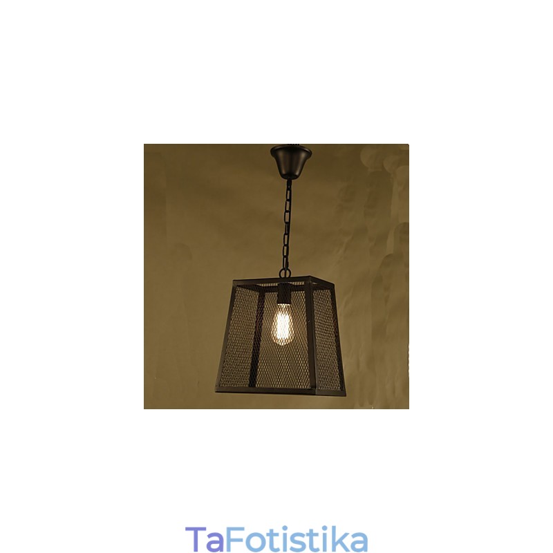 Πολυέλαιος A Net Cover Retro Industrial Wind Cafe Wrought Lron Chandelier