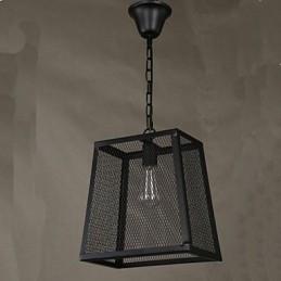 Πολυέλαιος A Net Cover Retro Industrial Wind Cafe Wrought Lron Chandelier