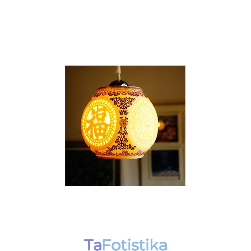 Ρετρό Κεραμικό φωτιστικό Stairs Blue Single Head Chandelier Creative