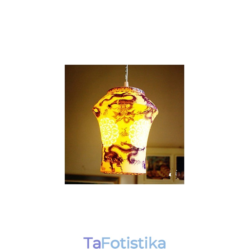 Ρετρό Κεραμικό φωτιστικό Stairs Blue Single Head Chandelier Creative