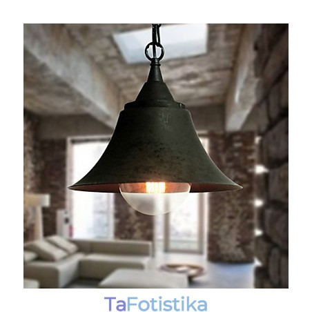 Medium Vintage Ματ Μαύρο Φωτιστικό Κρεμαστό Μεταλλικό Κουδούνι Medium Vintage Ματ Μαύρο Φωτιστικό Κρεμαστό Μεταλλικό Κουδούνι