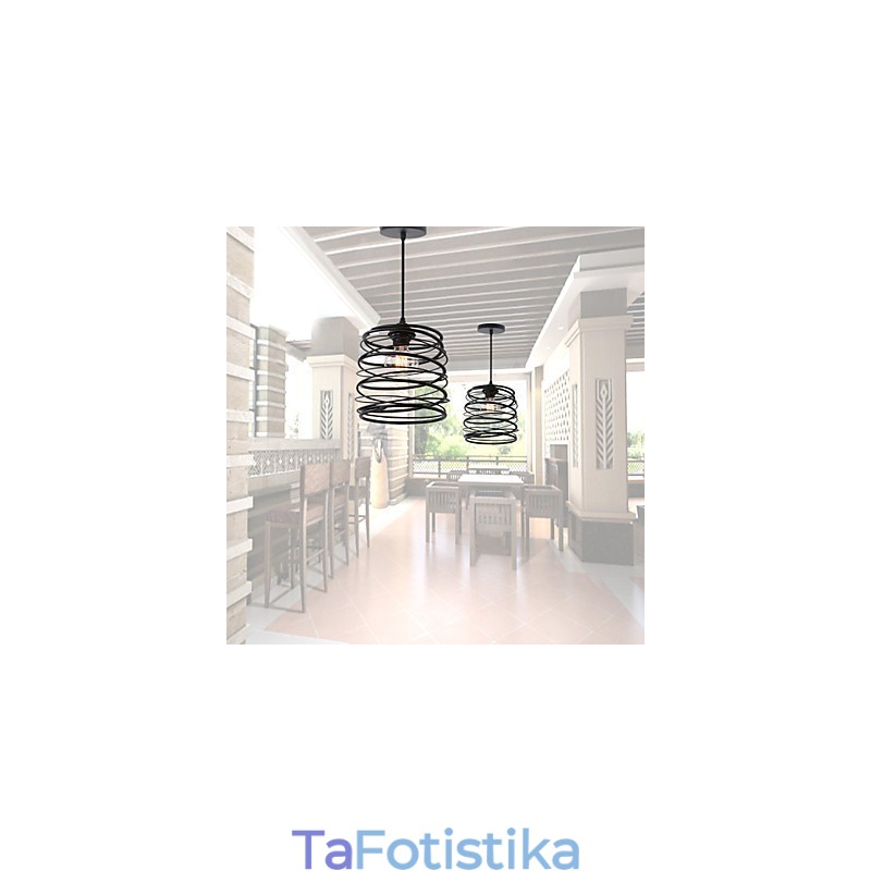 Rustic Lodge Retro Country Mini Ζωγραφική Μεταλλικό Κρεμαστό Φωτιστικό Γκαράζ
