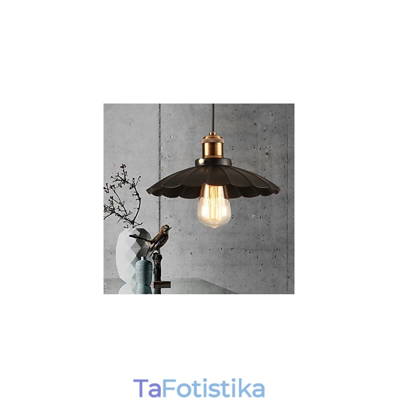 Μοναδικός πολυέλαιος από σφυρήλατο σίδηρο Vintage Μαύρη Ομπρέλα