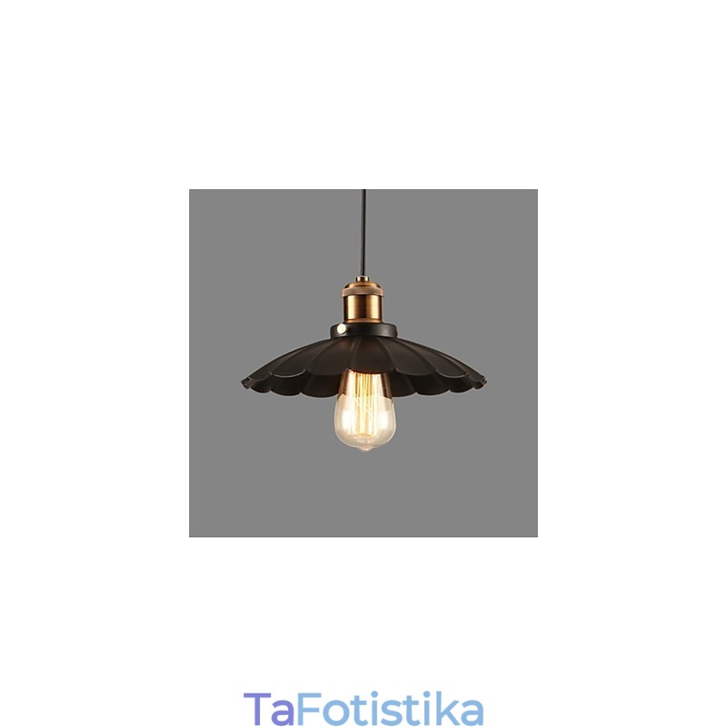 Μοναδικός πολυέλαιος από σφυρήλατο σίδηρο Vintage Μαύρη Ομπρέλα
