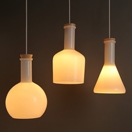 Σύγχρονο και συμβατό Creative Magic White Glass Bottle Droplight
