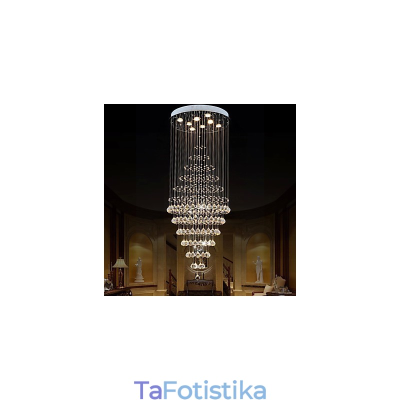 Μοντέρνο κρεμαστό κρεμαστό φωτιστικό πολυελαίου κρεμαστό φωτιστικό οροφής με 8 λαμπτήρες H180CM