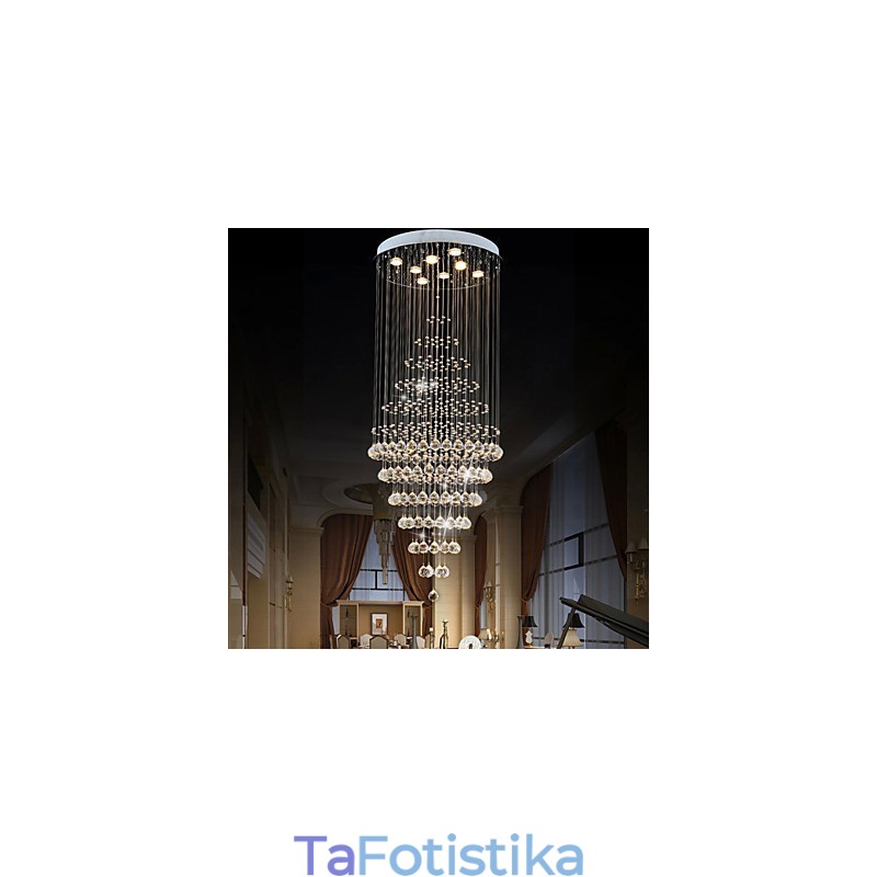 Μοντέρνο κρεμαστό κρεμαστό φωτιστικό πολυελαίου κρεμαστό φωτιστικό οροφής με 8 λαμπτήρες H180CM