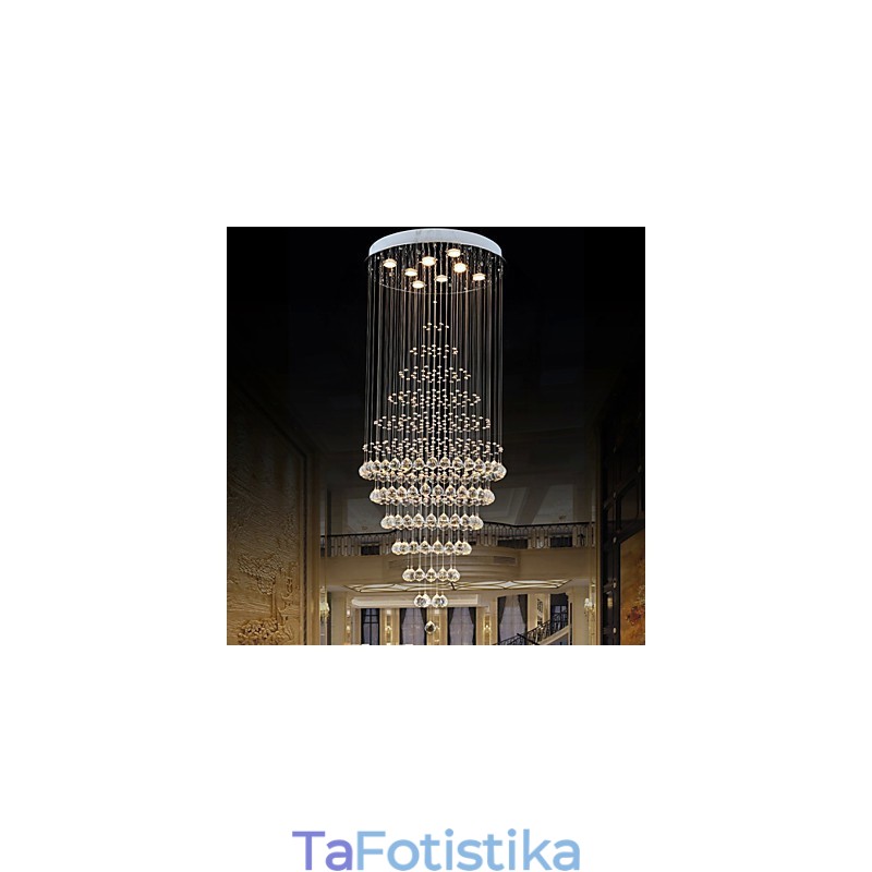 Μοντέρνο κρεμαστό κρεμαστό φωτιστικό πολυελαίου κρεμαστό φωτιστικό οροφής με 8 λαμπτήρες H180CM