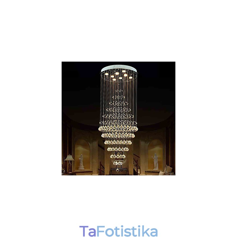 Μοντέρνο κρεμαστό κρεμαστό φωτιστικό πολυελαίου κρεμαστό φωτιστικό οροφής με 8 λαμπτήρες H180CM