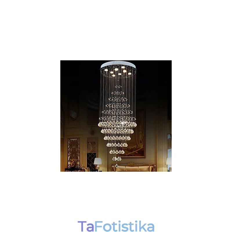 Μοντέρνο κρεμαστό κρεμαστό φωτιστικό πολυελαίου κρεμαστό φωτιστικό οροφής με 8 λαμπτήρες H180CM