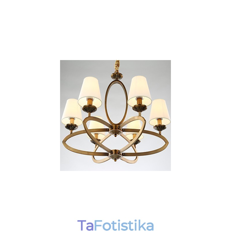 Πολυέλαιος από επιμεταλλωμένο μέταλλο Rustic Lodge Vintage Mini Style