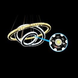 Κρυστάλλινα κρεμαστά φωτιστικά οροφής Πολυέλαιος φωτιστικά με ζεστό και δροσερό λευκό D406080cm