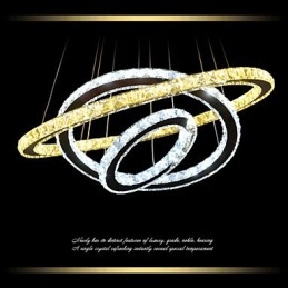 Κρυστάλλινα κρεμαστά φωτιστικά οροφής Πολυέλαιος φωτιστικά με ζεστό και δροσερό λευκό D406080cm