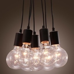 Μοντέρνο Σπίτι 7 Κεφαλή Edison Light Light Loft Glass Ball κρεμαστό φως
