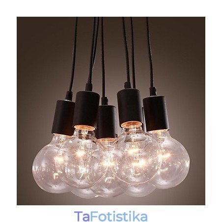 Μοντέρνο Σπίτι 7 Κεφαλή Edison Light Light Loft Glass Ball κρεμαστό φως Μοντέρνο Σπίτι 7 Κεφαλή Edison Light Light Loft Glass Ball κρεμαστό φως