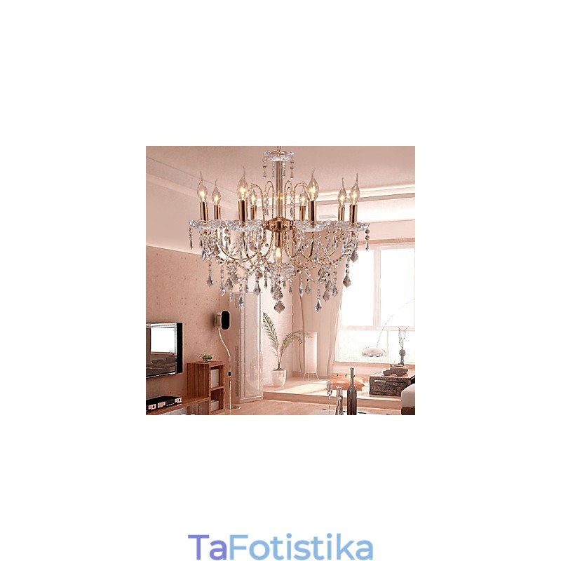 Κομψός Κρυστάλλινος Πολυέλαιος με 9 Φώτα
