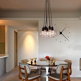 Μοντέρνο Σπίτι 7 Κεφαλή Edison Light Light Loft Glass Ball κρεμαστό φως
