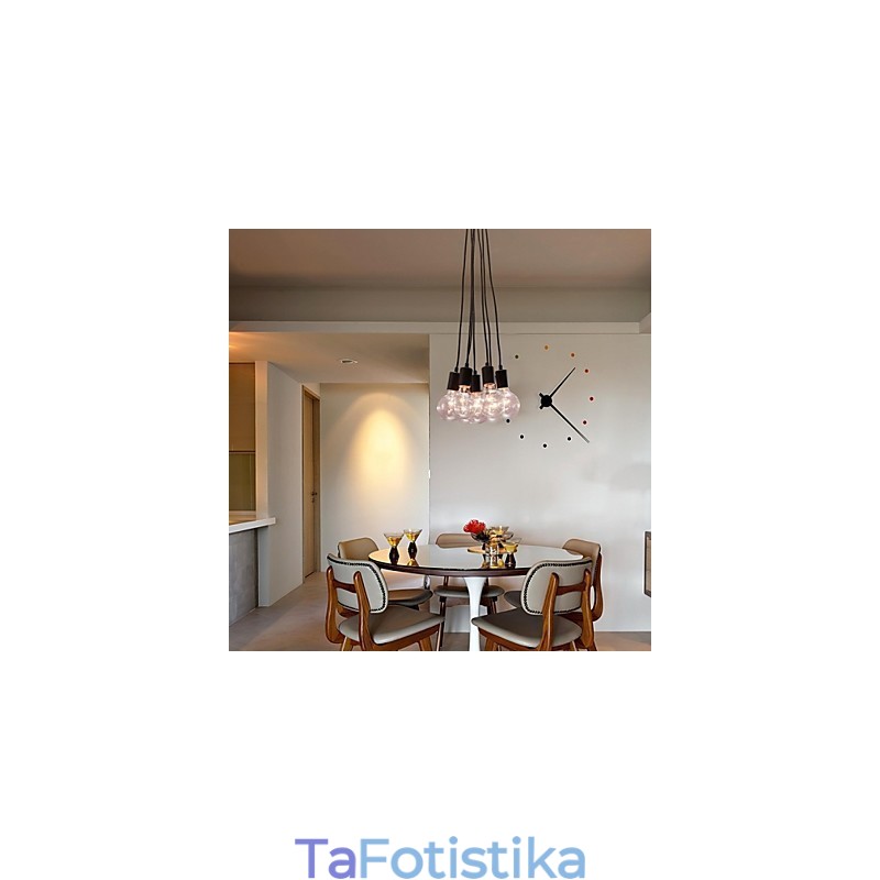 Μοντέρνο Σπίτι 7 Κεφαλή Edison Light Light Loft Glass Ball κρεμαστό φως
